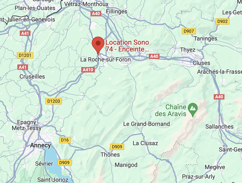 Location Sono 74 Haute-Savoie, incluant Annecy, Thonon-les-Bains et La Roche-sur-Foron