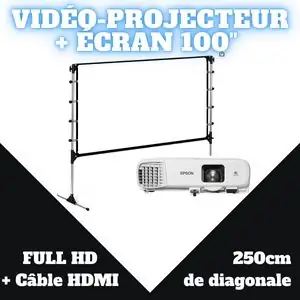 Location vidéoprojecteur 100" Annecy Haute-Savoie Location vidéoprojecteur 100" à Annecy, Haute-Savoie, pour événements