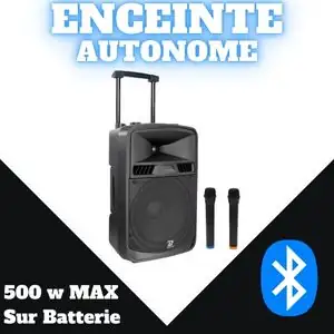 enceinte-sur-batterie-500w-2-mic-hf location d'une enceinte sur batterie en haute-savoie avec 2 micros HF sans fil