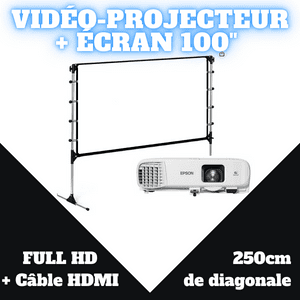 location Vidéoprojecteur + Écran 100"