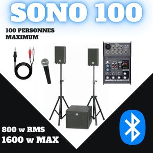 Location sonorisation 1600W pour événement de 100 personnes en Haute-Savoie